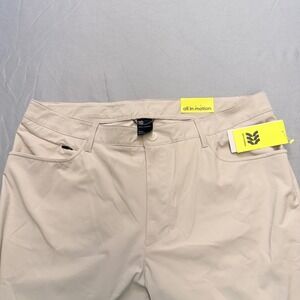 All in Motion Mens Golf Pants Tan Khaki 38x30 Performance Tech Stretch NEW
